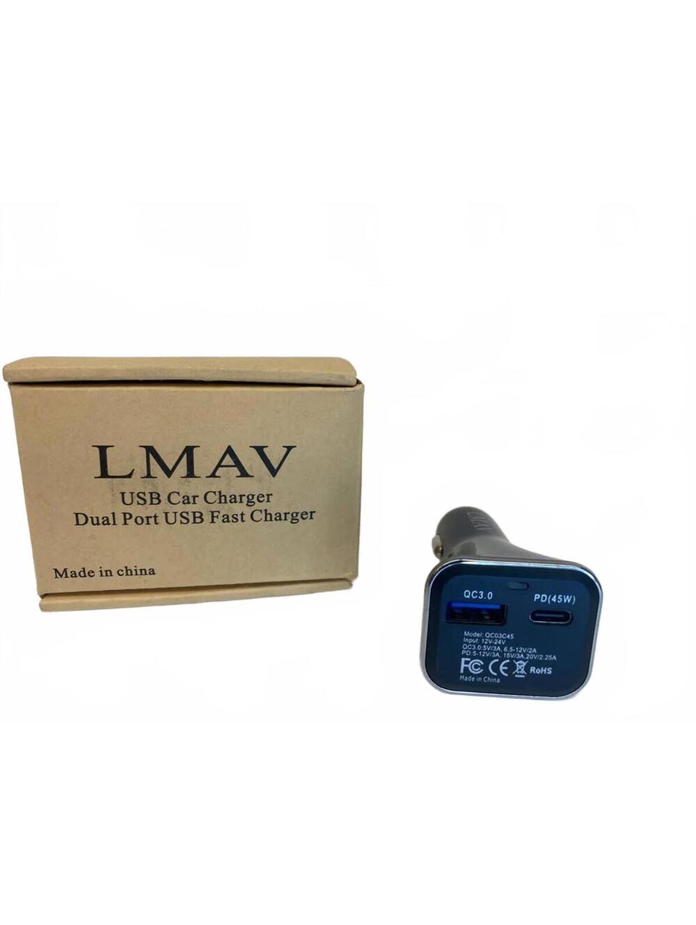 LMAV USB Car Charger Dual Port Fast Charger Brand New In Box